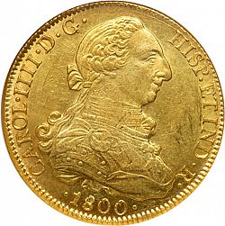 Large Obverse for 8 Escudos 1800 coin