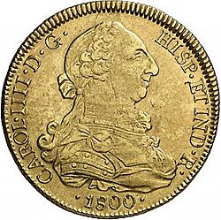 Large Obverse for 8 Escudos 1800 coin