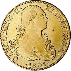 Large Obverse for 8 Escudos 1801 coin