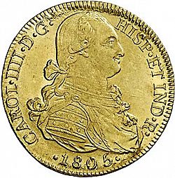 Large Obverse for 8 Escudos 1805 coin