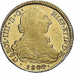 Large Obverse for 8 Escudos 1806 coin