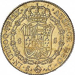 Large Reverse for 8 Escudos 1790 coin