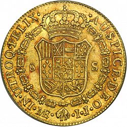 Large Reverse for 8 Escudos 1797 coin
