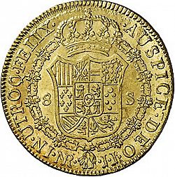 Large Reverse for 8 Escudos 1805 coin