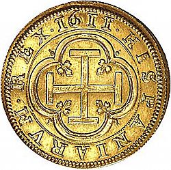 Large Reverse for 8 Escudos 1611 coin