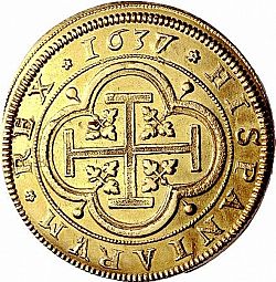 Large Reverse for 8 Escudos 1637 coin