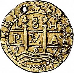 Large Obverse for 8 Escudos 1707 coin