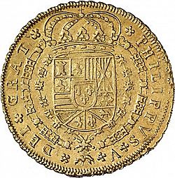 Large Obverse for 8 Escudos 1709 coin