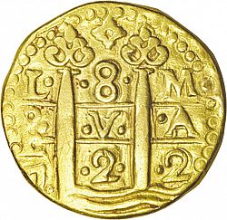 Large Obverse for 8 Escudos 1722 coin