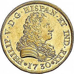 Large Obverse for 8 Escudos 1730 coin
