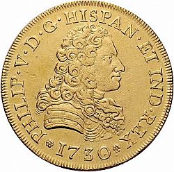 Large Obverse for 8 Escudos 1730 coin