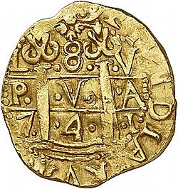 Large Obverse for 8 Escudos 1741 coin