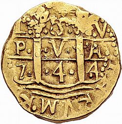 Large Obverse for 8 Escudos 1744 coin
