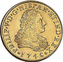 Large Obverse for 8 Escudos 1746 coin