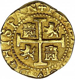 Large Reverse for 8 Escudos 1708 coin
