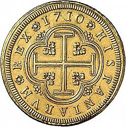 Large Reverse for 8 Escudos 1710 coin