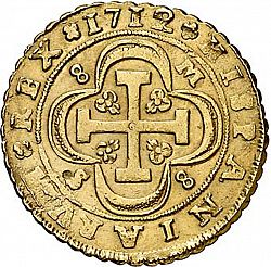 Large Reverse for 8 Escudos 1712 coin