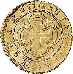 Large Reverse for 8 Escudos 1716 coin