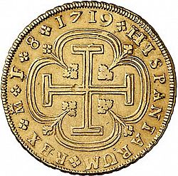 Large Reverse for 8 Escudos 1719 coin