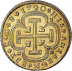 Large Reverse for 8 Escudos 1720 coin