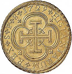 Large Reverse for 8 Escudos 1729 coin
