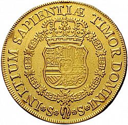 Large Reverse for 8 Escudos 1729 coin
