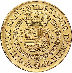 Large Reverse for 8 Escudos 1743 coin