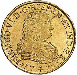 Large Obverse for 8 Escudos 1747 coin