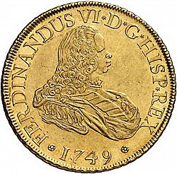 Large Obverse for 8 Escudos 1749 coin