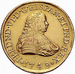 Large Obverse for 8 Escudos 1749 coin