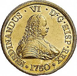 Large Obverse for 8 Escudos 1750 coin
