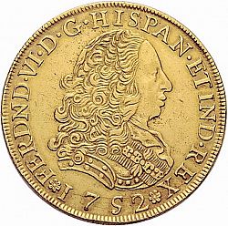 Large Obverse for 8 Escudos 1752 coin