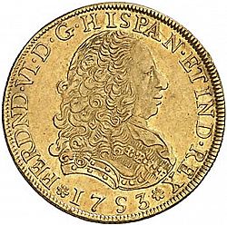 Large Obverse for 8 Escudos 1753 coin