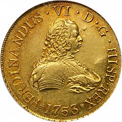 Large Obverse for 8 Escudos 1753 coin