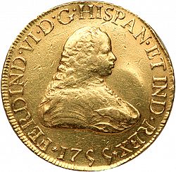 Large Obverse for 8 Escudos 1755 coin