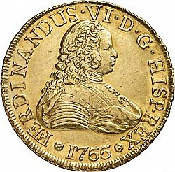 Large Obverse for 8 Escudos 1755 coin