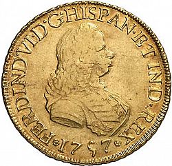 Large Obverse for 8 Escudos 1757 coin