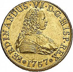 Large Obverse for 8 Escudos 1757 coin