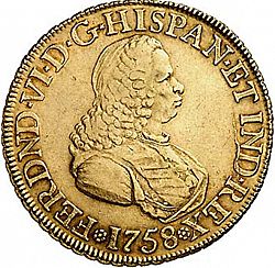 Large Obverse for 8 Escudos 1758 coin