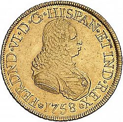 Large Obverse for 8 Escudos 1758 coin