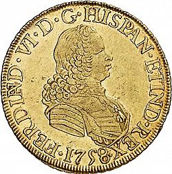 Large Obverse for 8 Escudos 1758 coin