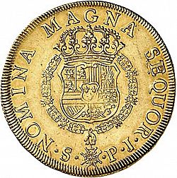 Large Reverse for 8 Escudos 1748 coin