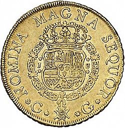 Large Reverse for 8 Escudos 1754 coin