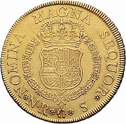 Large Reverse for 8 Escudos 1757 coin