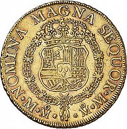 Large Reverse for 8 Escudos 1758 coin