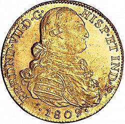 Large Obverse for 8 Escudos 1809 coin