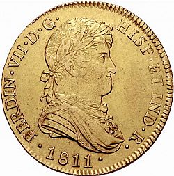 Large Obverse for 8 Escudos 1811 coin