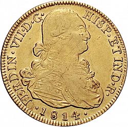 Large Obverse for 8 Escudos 1814 coin