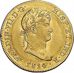Large Obverse for 8 Escudos 1814 coin