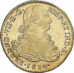 Large Obverse for 8 Escudos 1814 coin